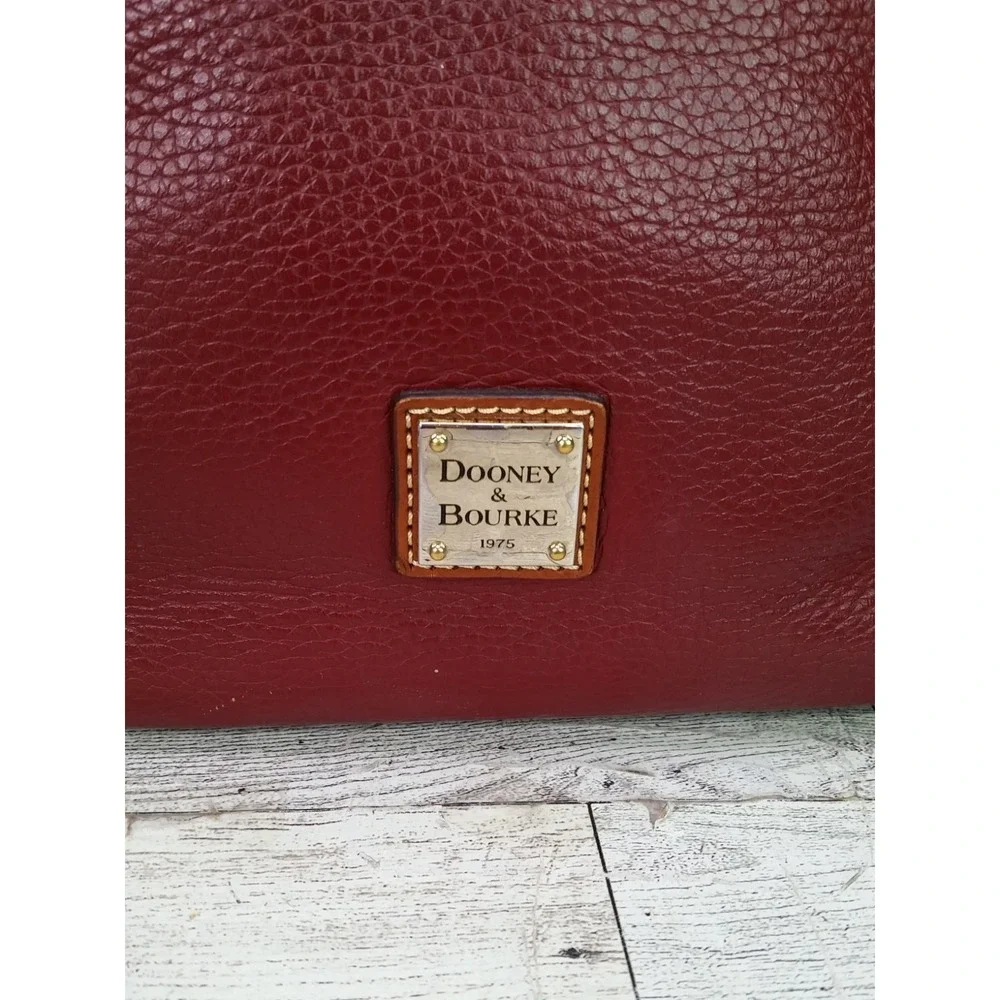 Dooney & Bourke Pebble Grain Leather Shoulder Bag Wine Red